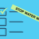 Save water behavioral tactics checklist banner