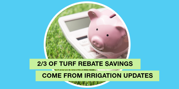 two thirds of rebate savings from irrigation