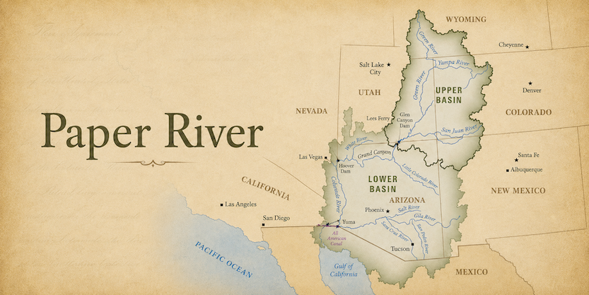 paper river colorado river divide of lower and upper basin water supply