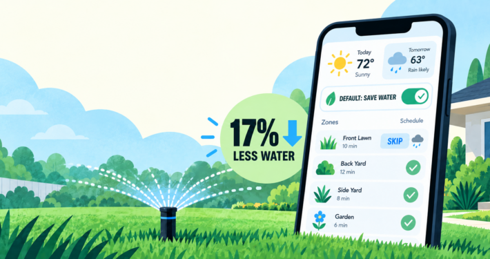 reduce water use with default settings